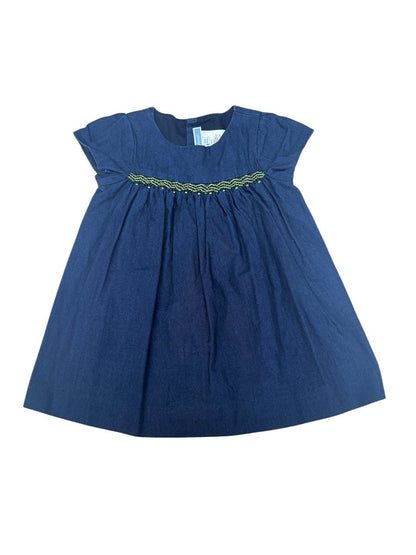 Jacadi Paris Smocked Denim Dress 24M