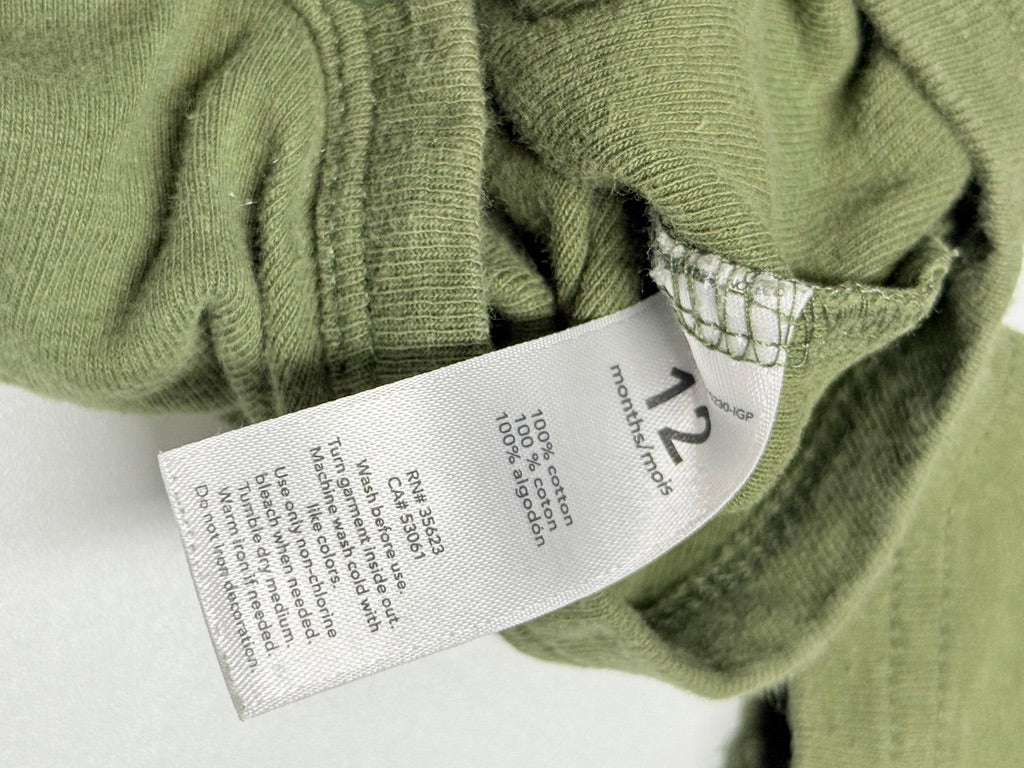 Carter's 12m Olive Green Onesie