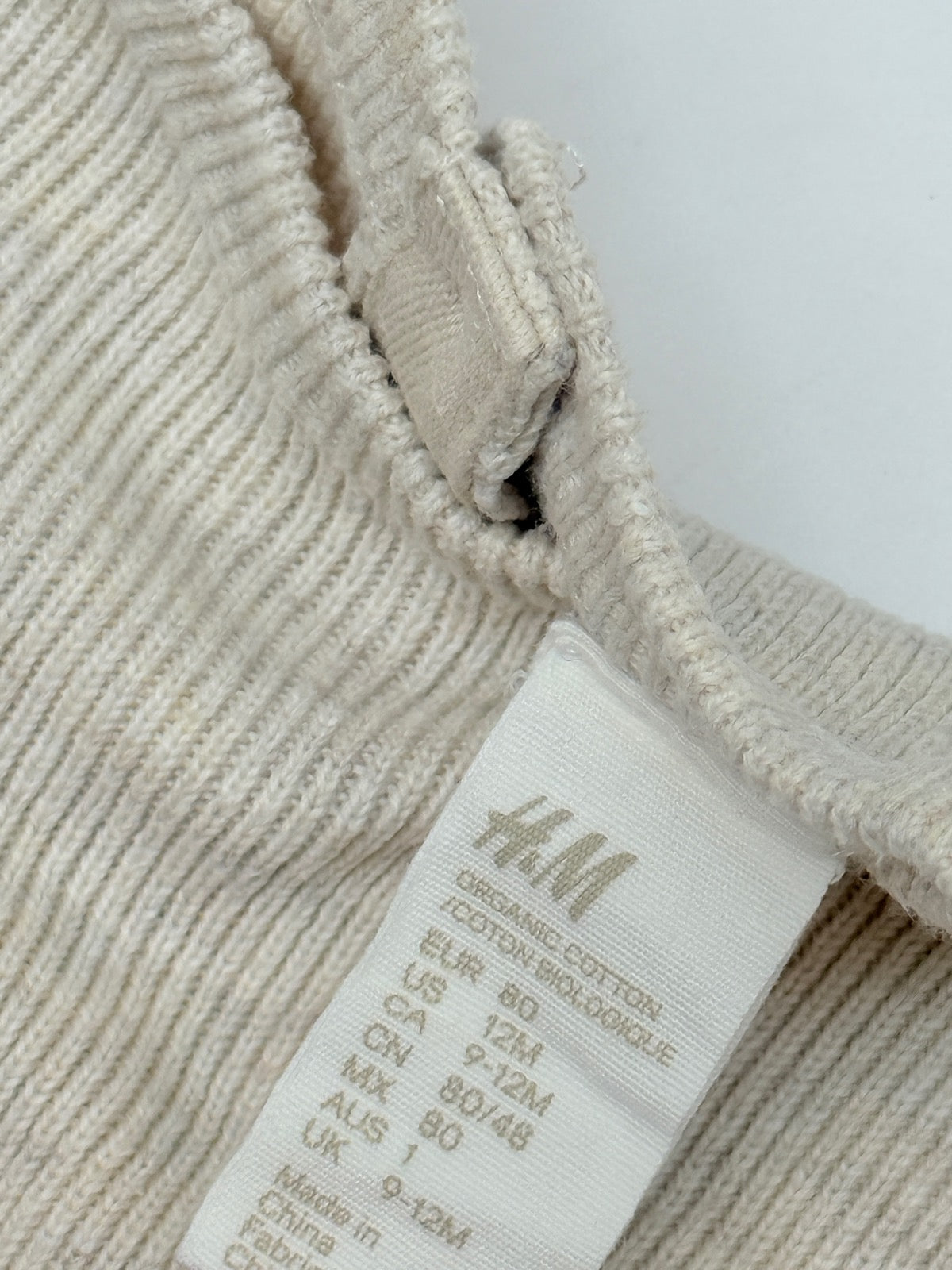 H&M Organic Cotton Ruffle Bodysuit 9-12M