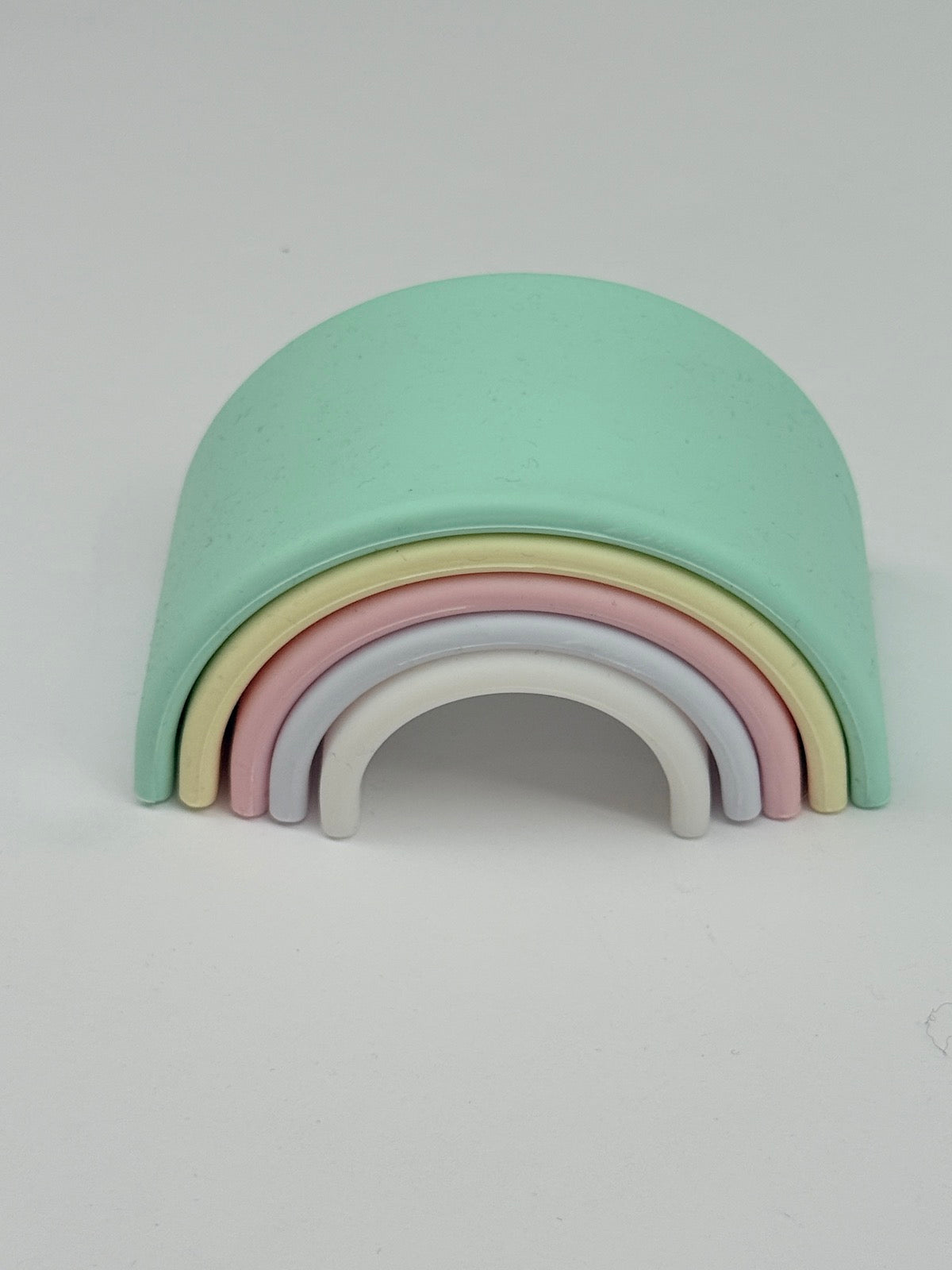 Pastel Silicone Stacking Rainbow Toy / Teethers