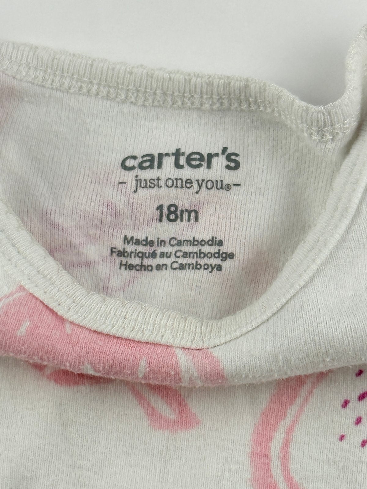 Carter's Strawberry Print Bodysuit 18M