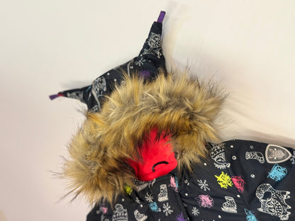 Deux Par Deux Winter Snowsuit Cat Print 3T