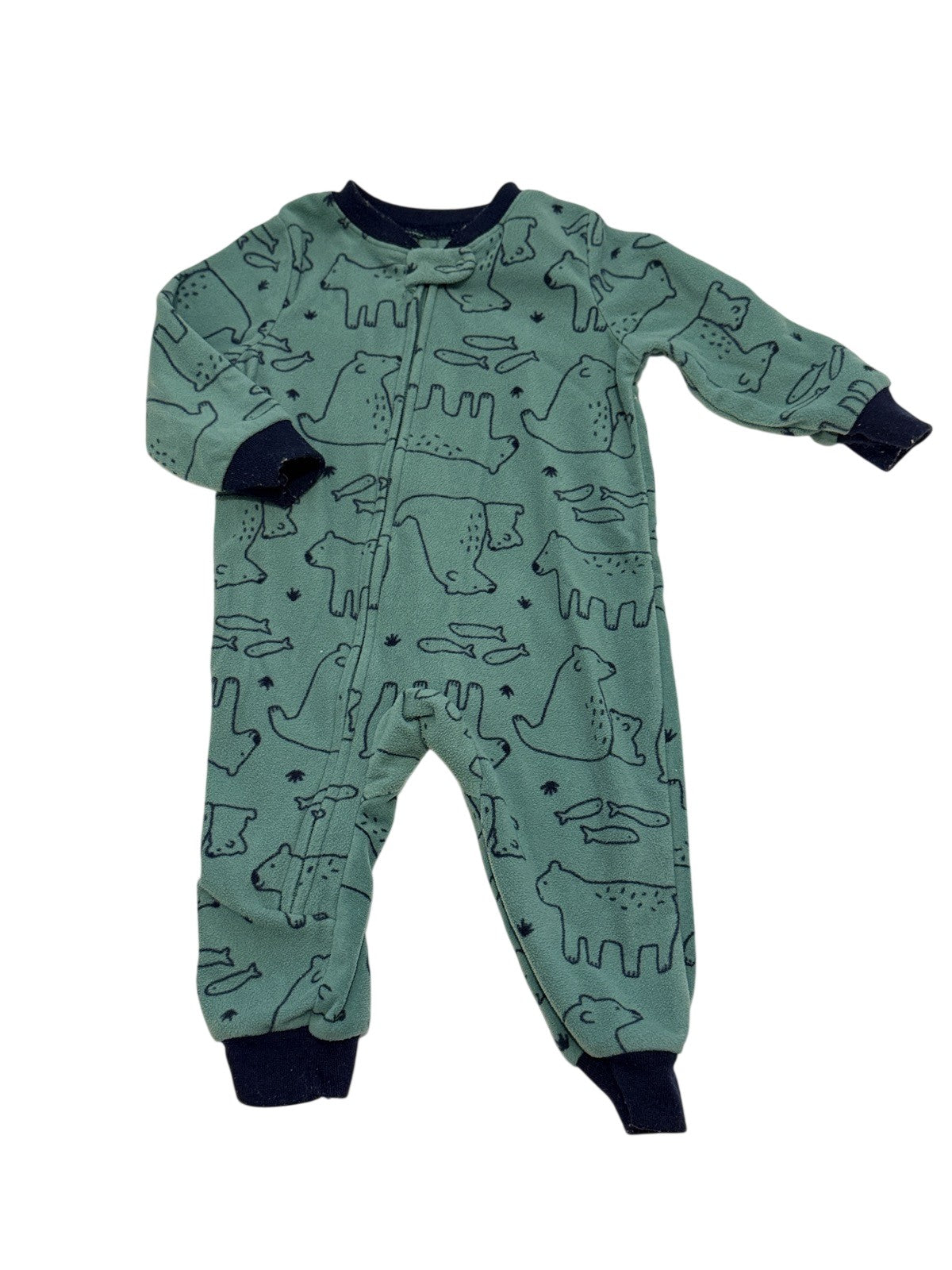Carter's Bear Print Fleece Sleeper 12M