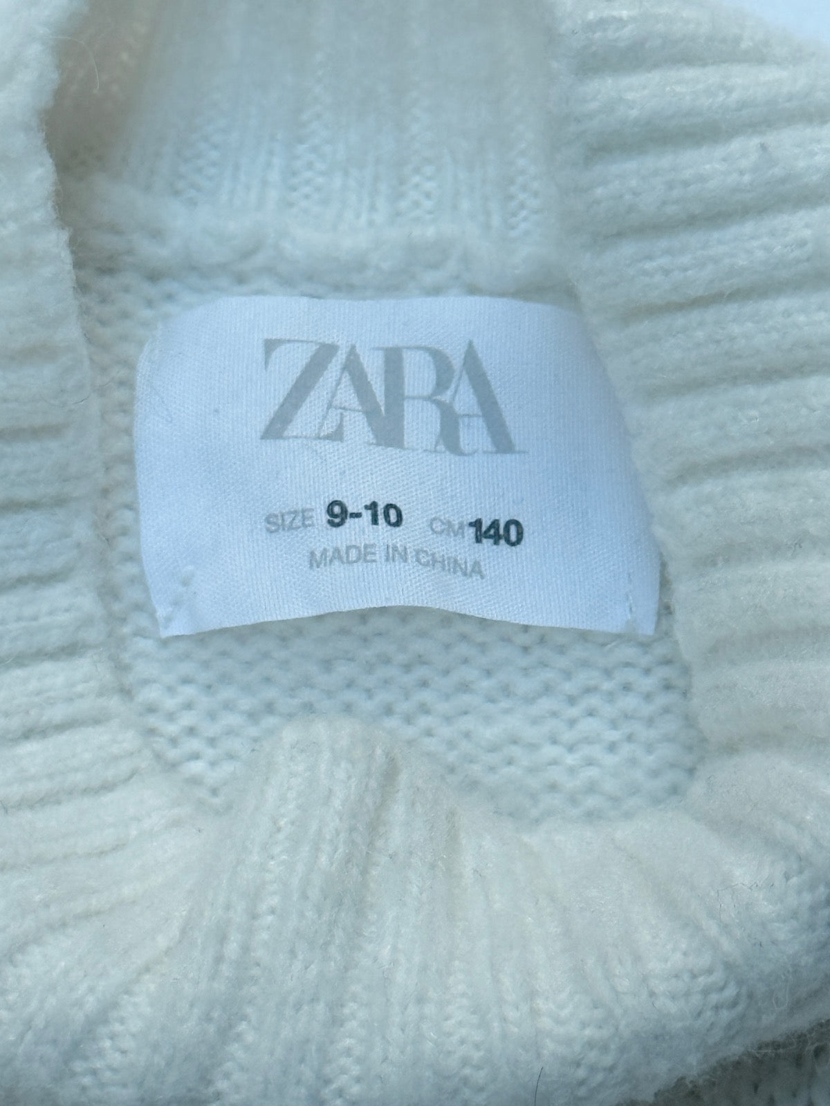 Zara Cream Mock Neck Sweater Size 9-10