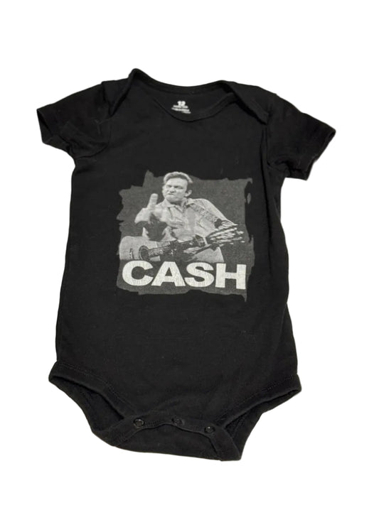 Johnny Cash Black Bodysuit Onesie 12m