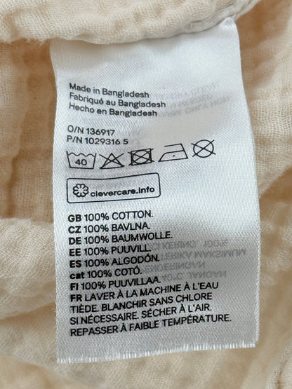 H&M Cream Muslin Hoodie Size 2T