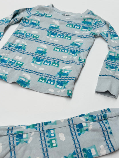Old Navy Train Print Pajama Set 5T