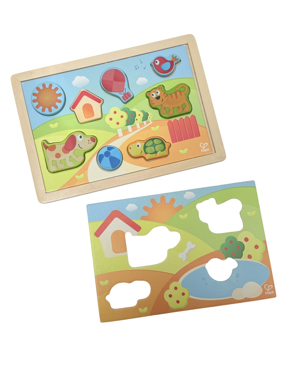 Hape Wooden Peg Puzzle Set Pets Theme