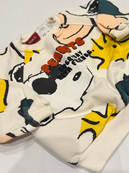 Zara Peanuts Snoopy Sweatshirt 9-12M