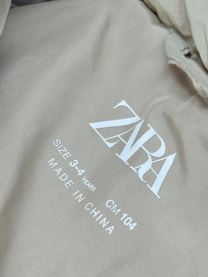 Zara Quilted Hooded Jacket Size 3-4Y