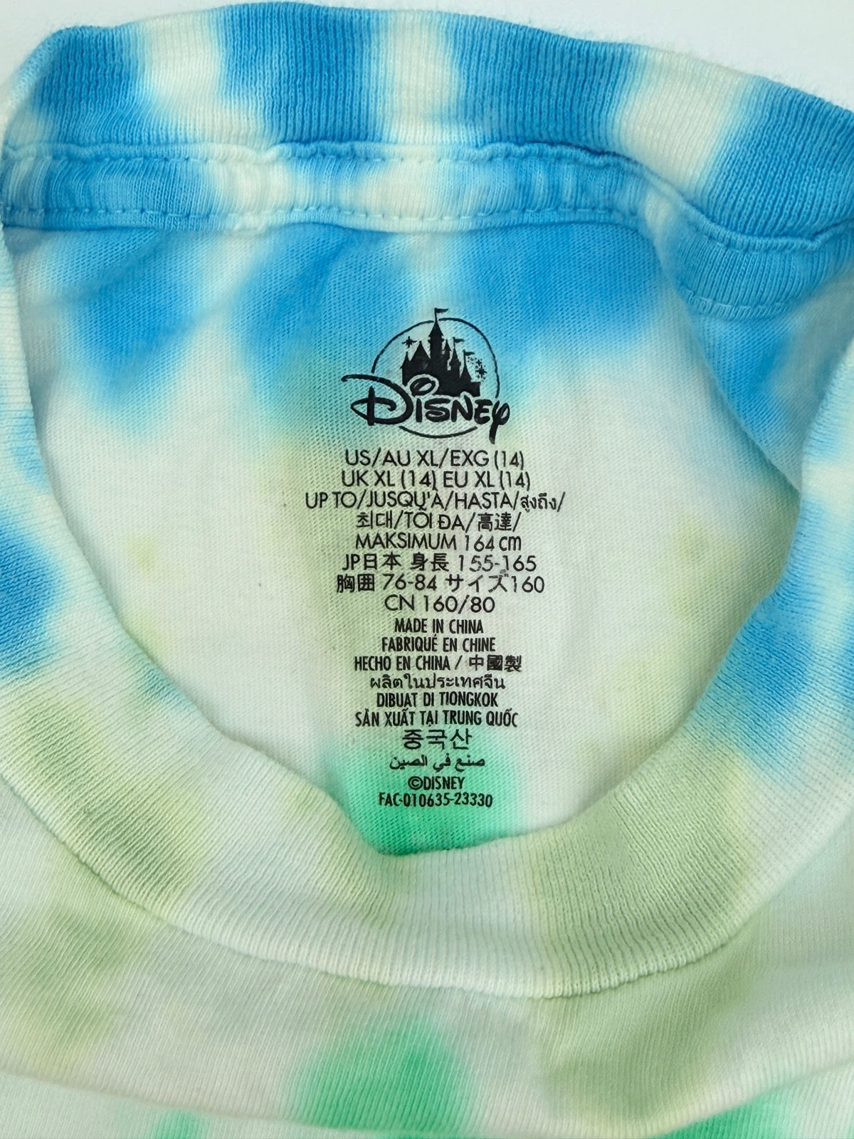 Disney Mickey Pluto Tie-Dye T-Shirt Size 14