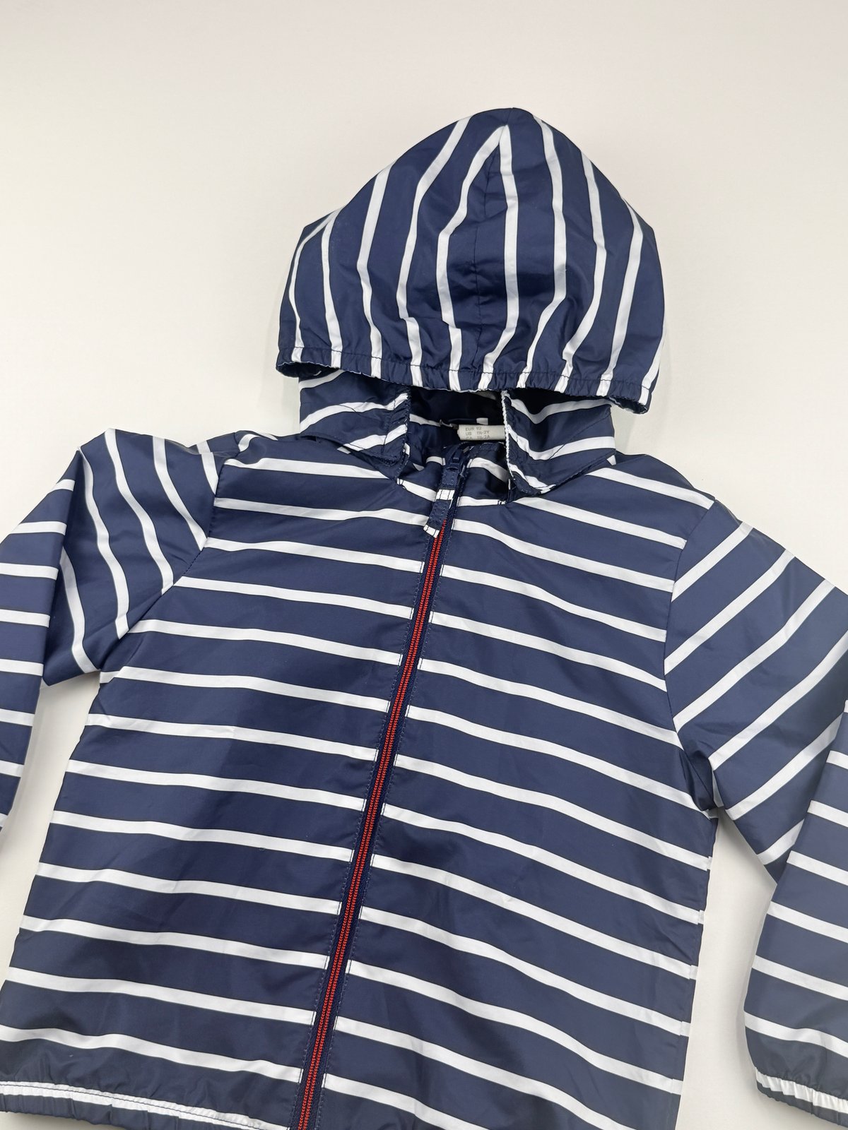 H&M Navy Striped Hooded Jacket 2T