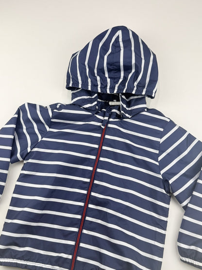 H&M Navy Striped Hooded Jacket 2T