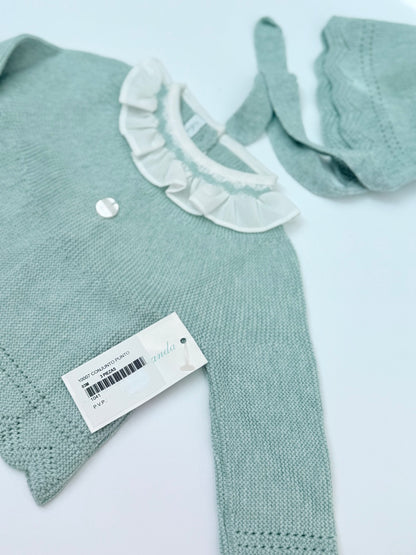 Martín Aranda 2-Piece Knit Sweater and Bonnet 0-3M