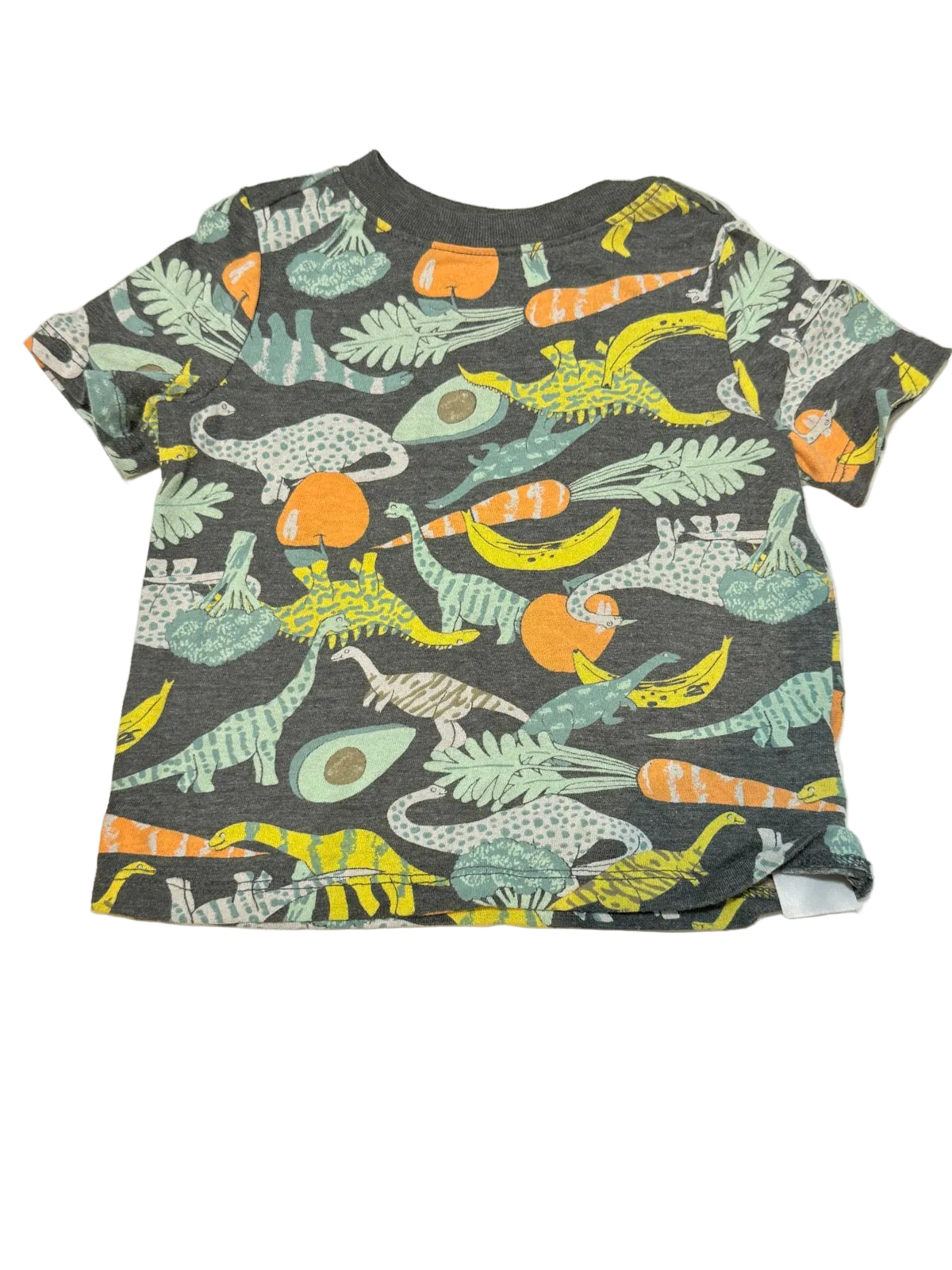 Old Navy Dinosaur Print Gray T-Shirt 18-24M