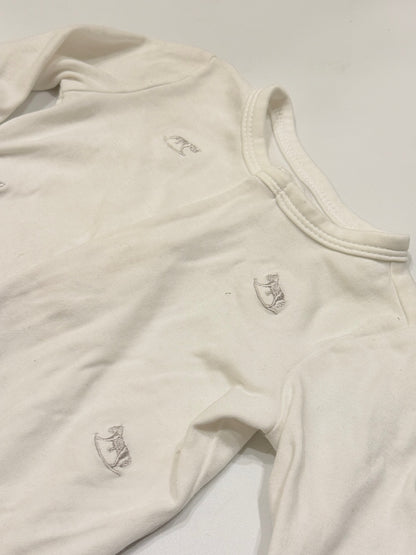 Ralph Lauren Cream Embroidered Sleeper 3M