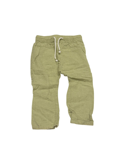 H&M Green Linen Cotton Pants 18-24m