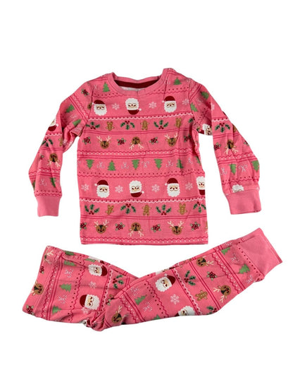 George Baby Christmas Pink Pajama Set 18-24M
