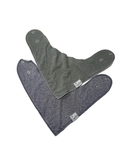 Copper Pearl Gray Blue Bandana Bibs OS