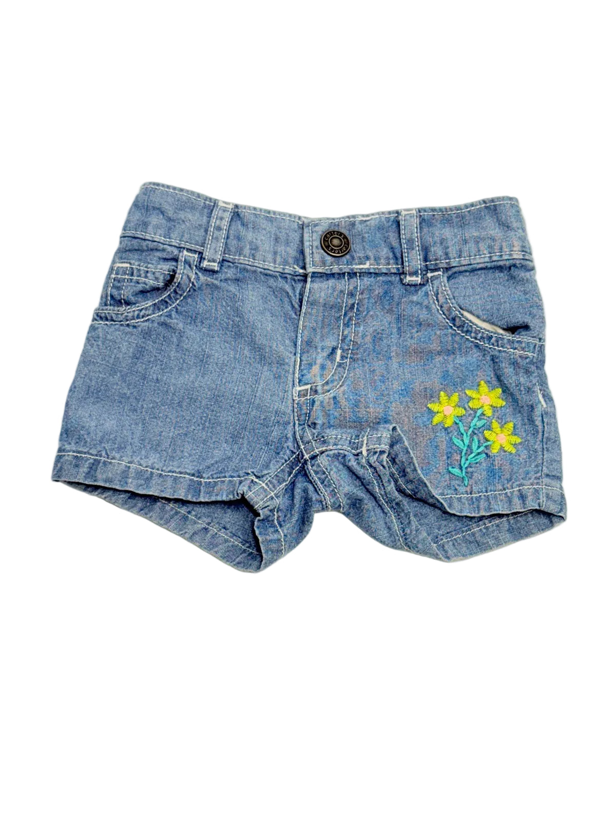Carter's Floral Embroidered Denim Shorts 3m