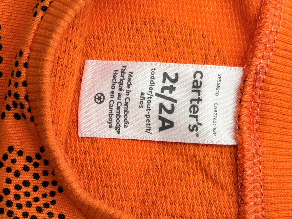 Carter's Pumpkin Print Sweatshirt 2T