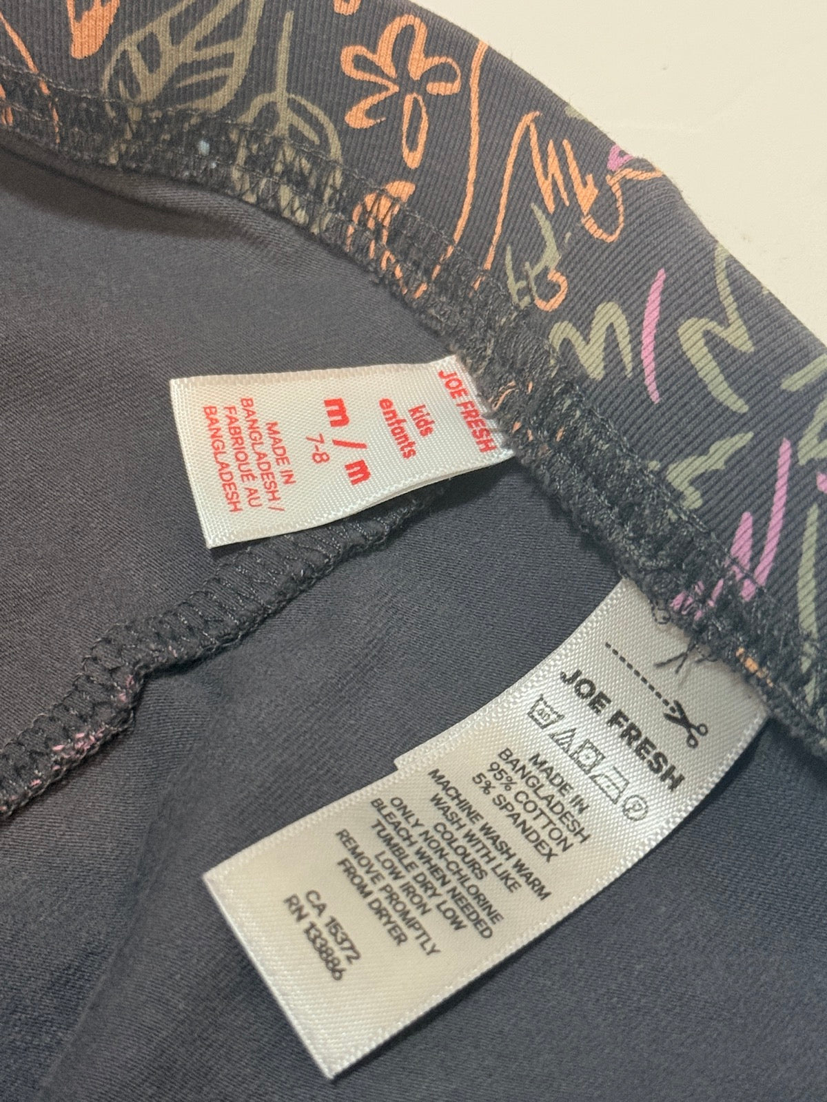 Joe Fresh Tropical Print Capri Leggings Size 7-8