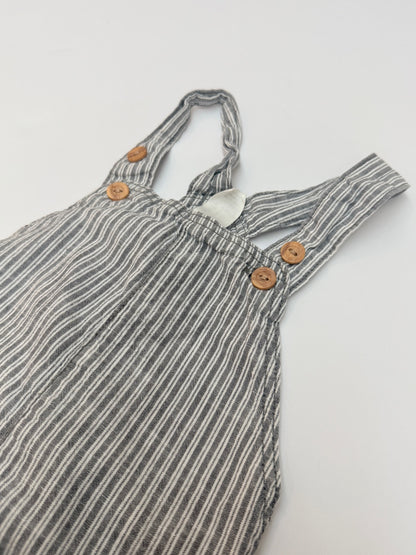 Striped Cargo Overalls 12-18m