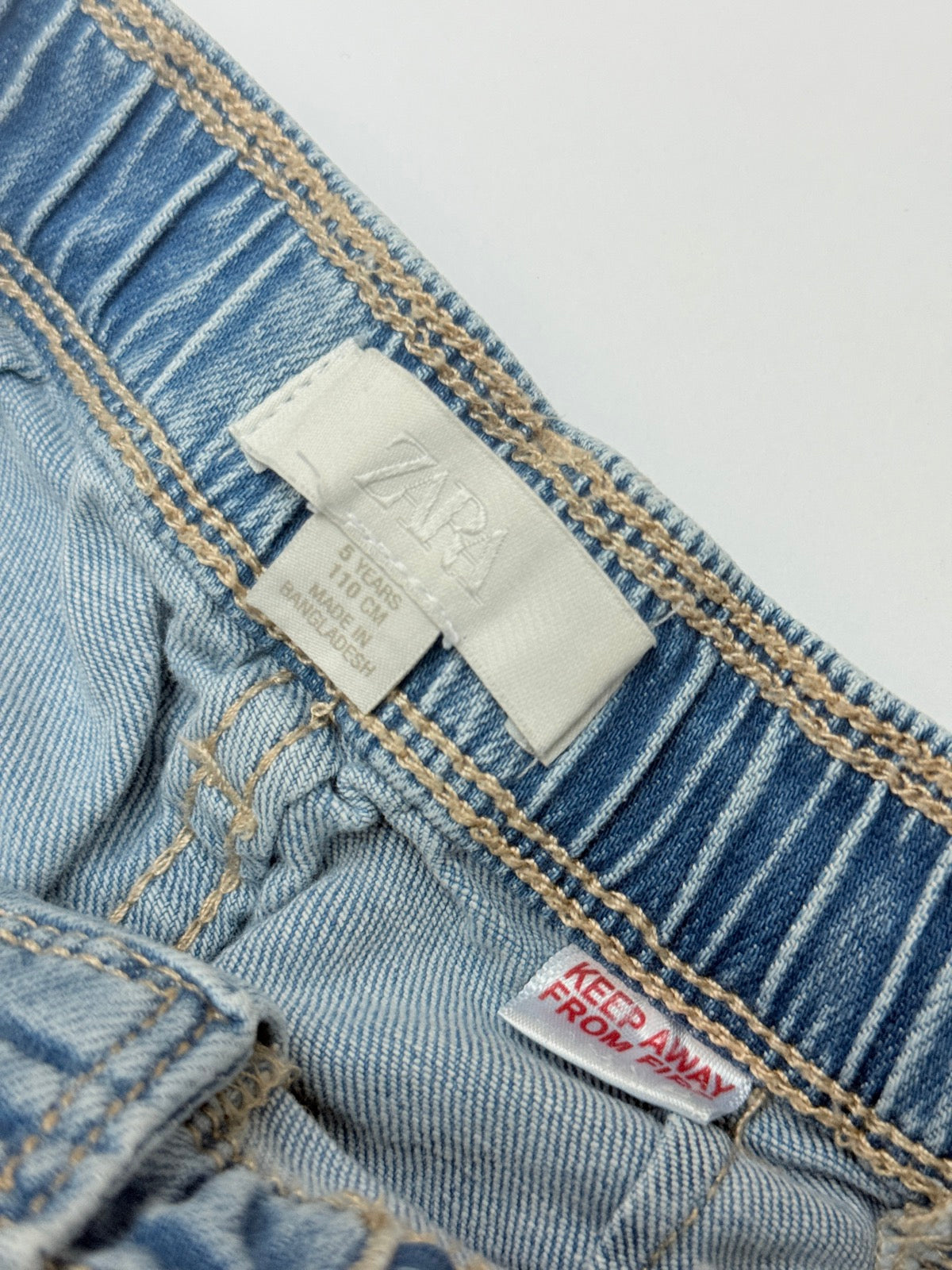 Zara Cropped Wide-Leg Raw Hem Jeans 4-5Y