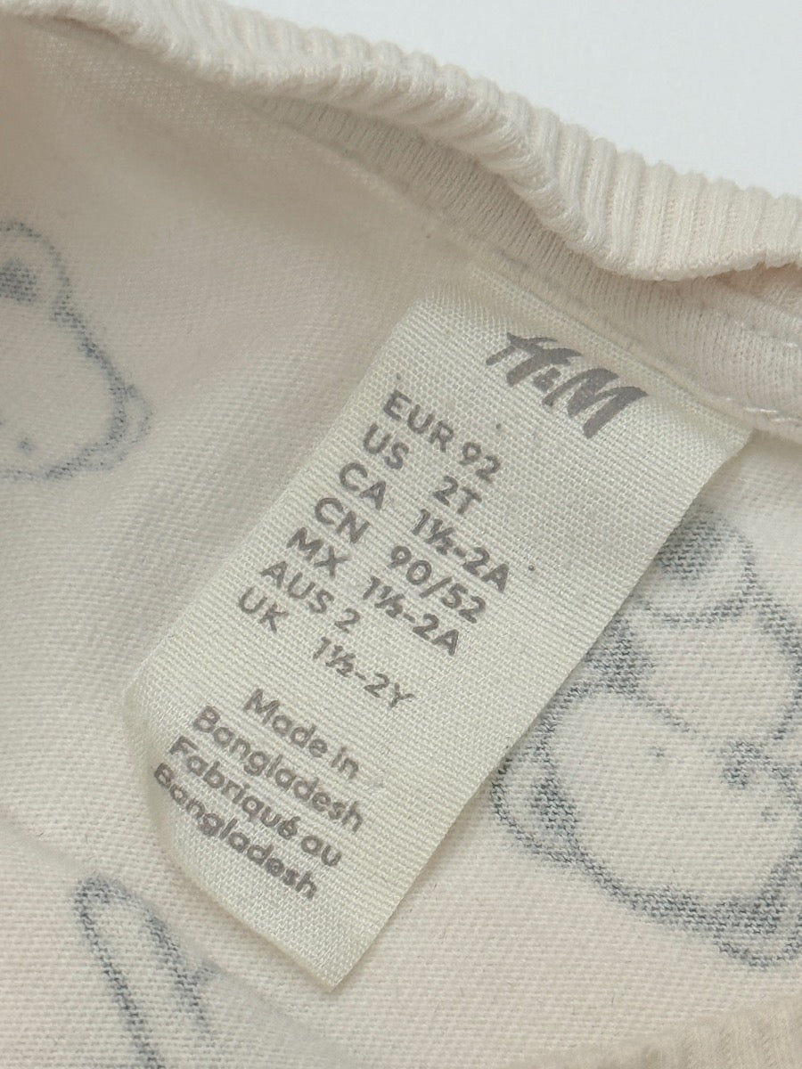 H&M Play Everyday Bear T-Shirt 2T