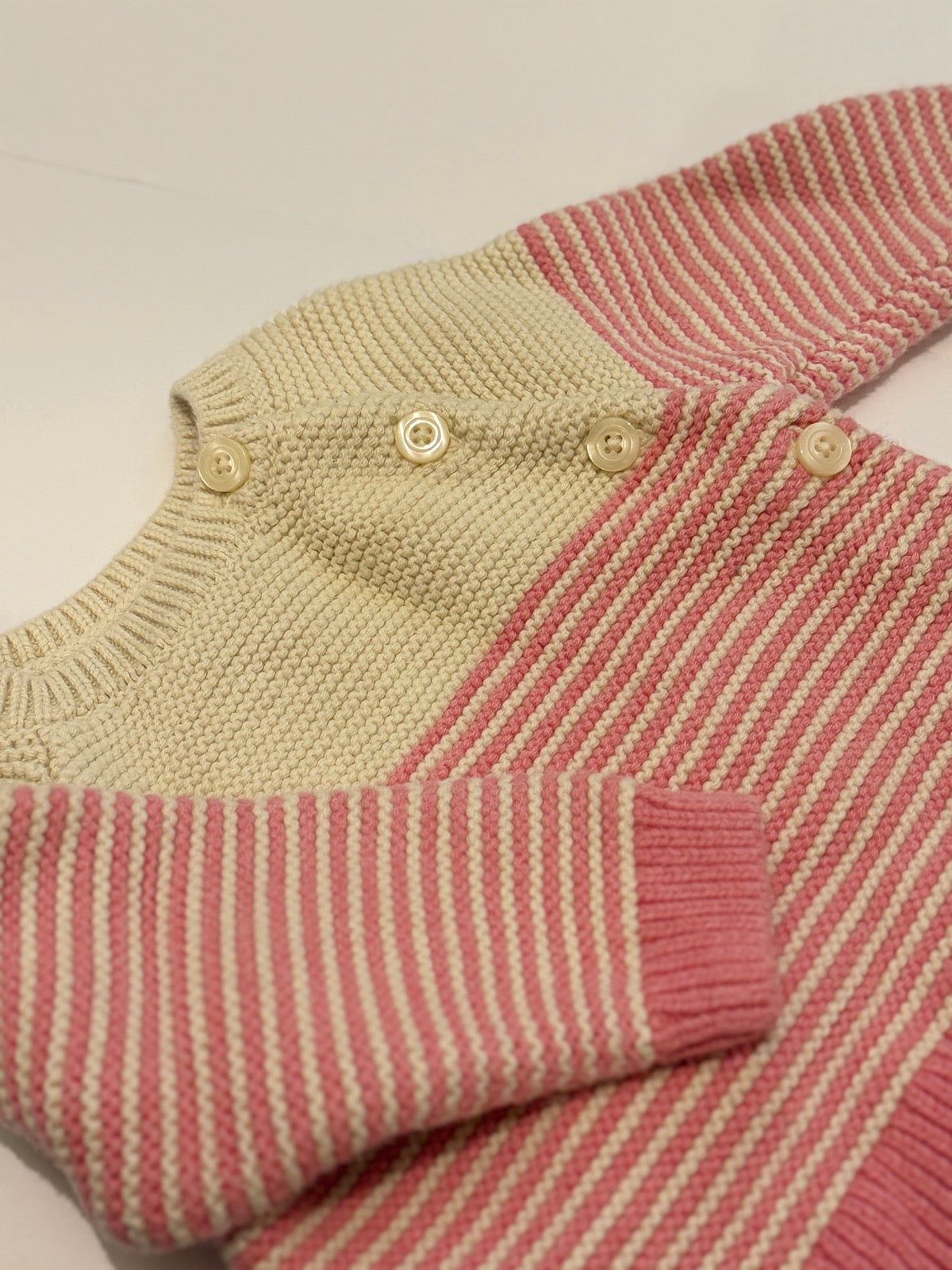 Baby Gap Pink Stripe Knit Sweater 3-6M
