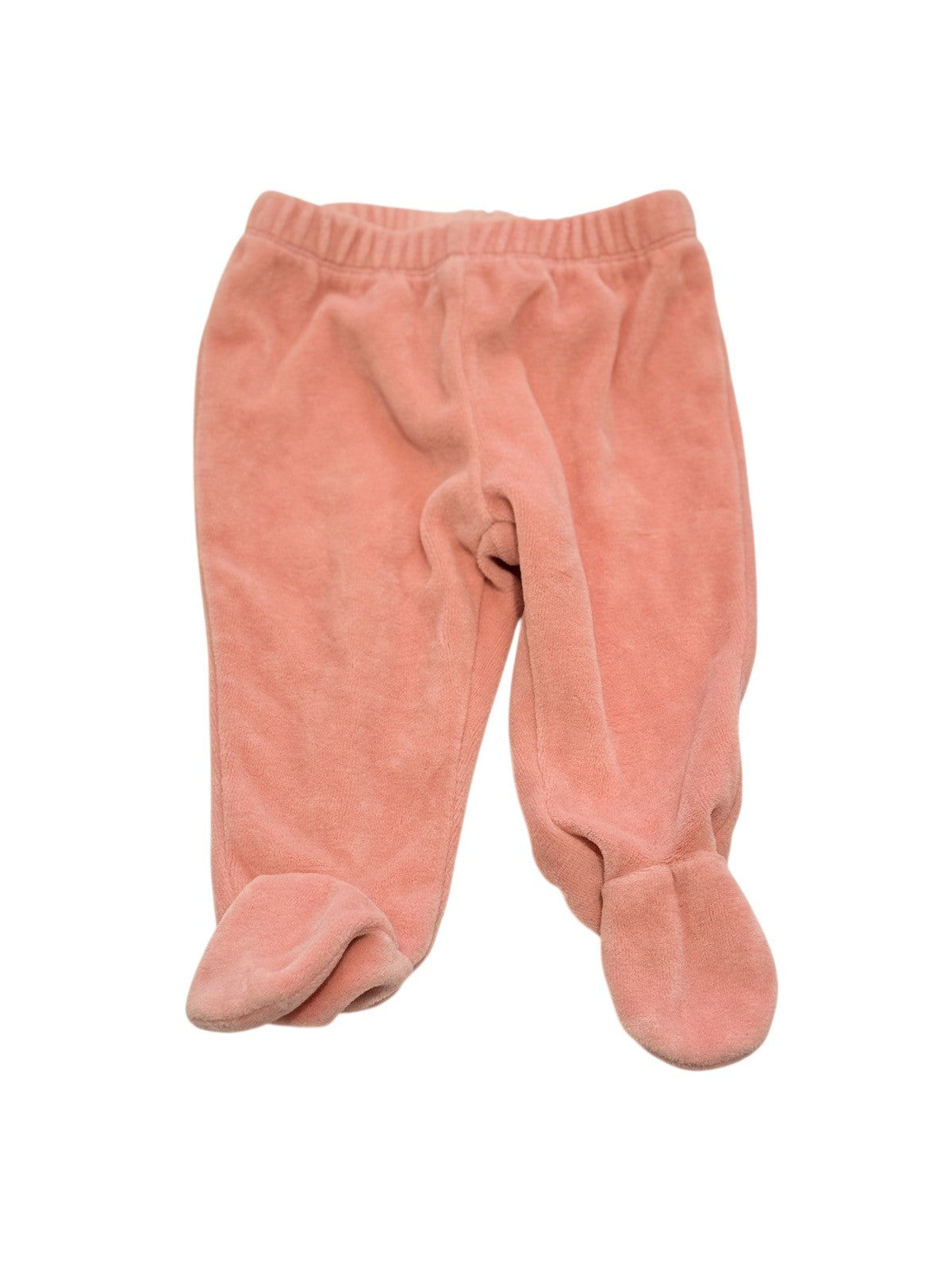 Baby Gap Pink Velour Footed Pants 3-6M