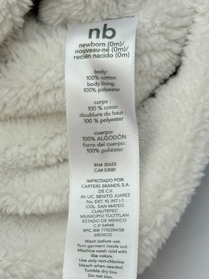 Carter's Sherpa Lined Bear Hoodie Cardigan NB