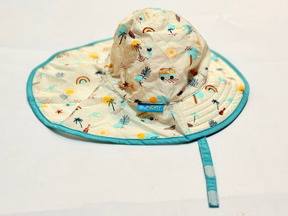 Sunday Afternoons Beach Print Sun Hat 6-12m