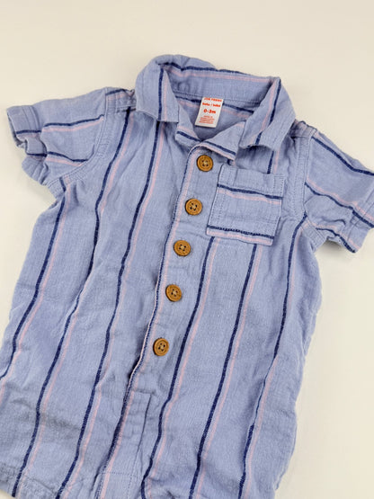Joe Fresh Blue Striped Romper 0-3M