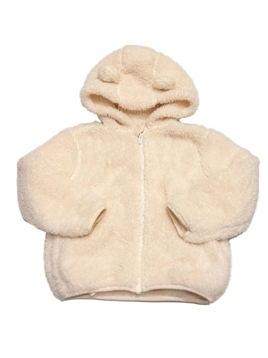 Old Navy Cream Sherpa Hoodie Jacket 4T