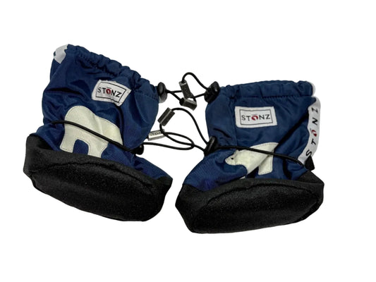 Stonz Navy Blue Baby Booties Medium 6-18m