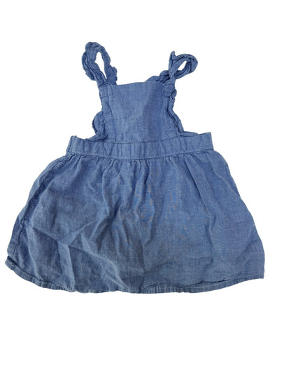 H&M Chambray Ruffle Dress 4-6M