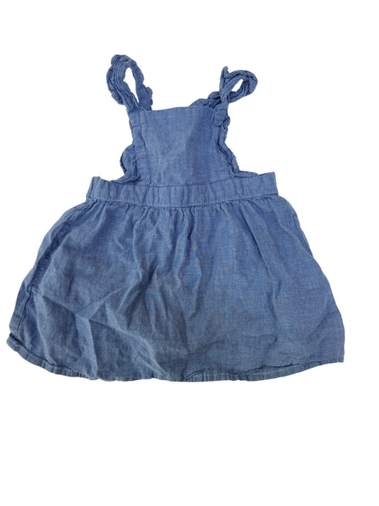 H&M Chambray Ruffle Dress 4-6M
