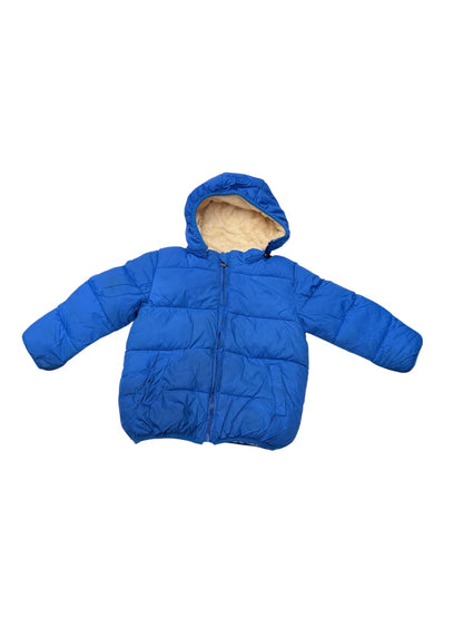 Blue Sherpa Lined Puffer Jacket Size 3T