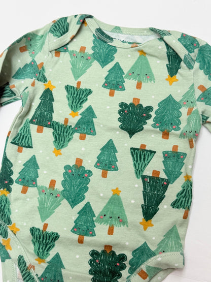 Old Navy Christmas Trees Bodysuit 12-18M