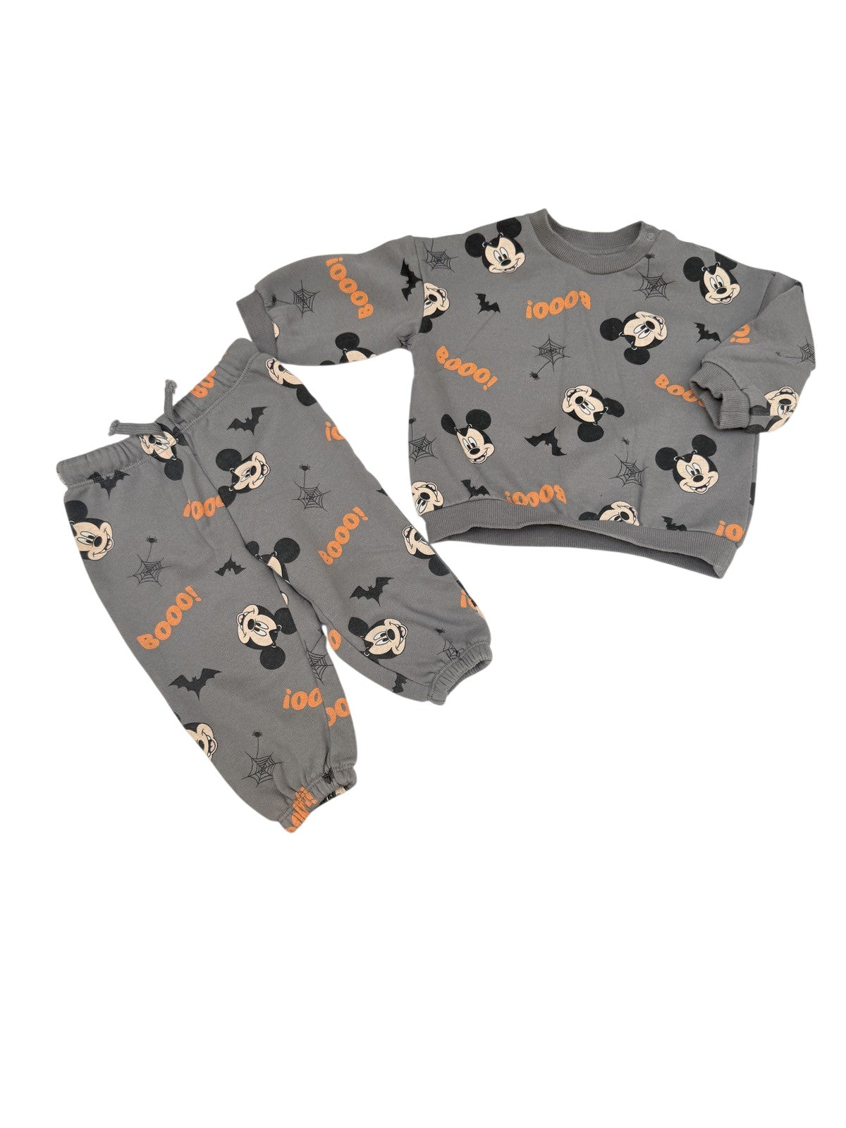 H&M Disney Mickey Halloween Sweatsuit Set 6-9M