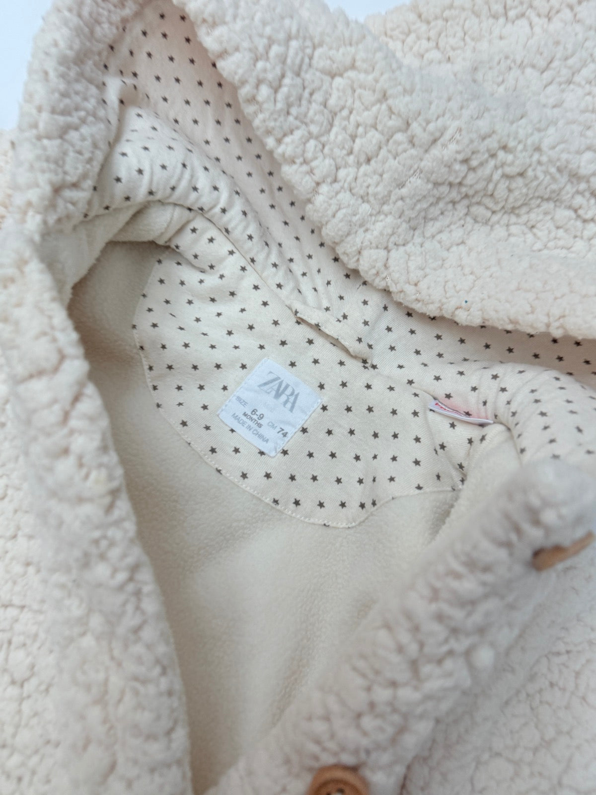 Zara Sherpa Hooded Pram Suit 6-9m