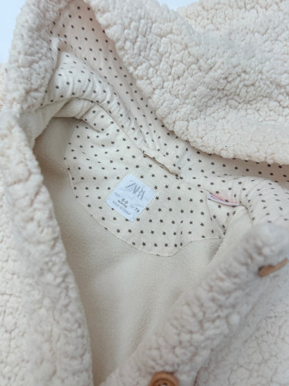 Zara Sherpa Hooded Pram Suit 6-9m