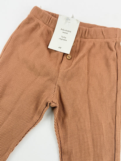 NWT - H&M Brown Waffle Knit Pants 12-18M