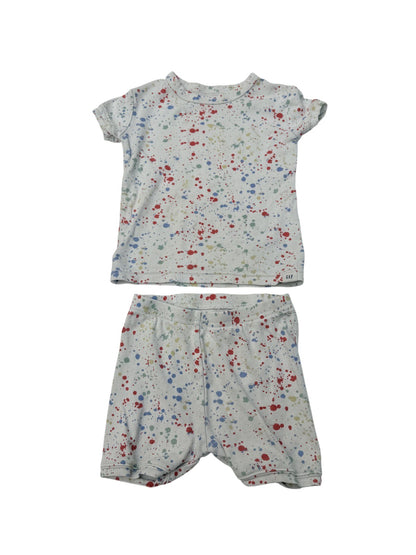 Baby Gap Splatter Print Tee Shorts Set 3T