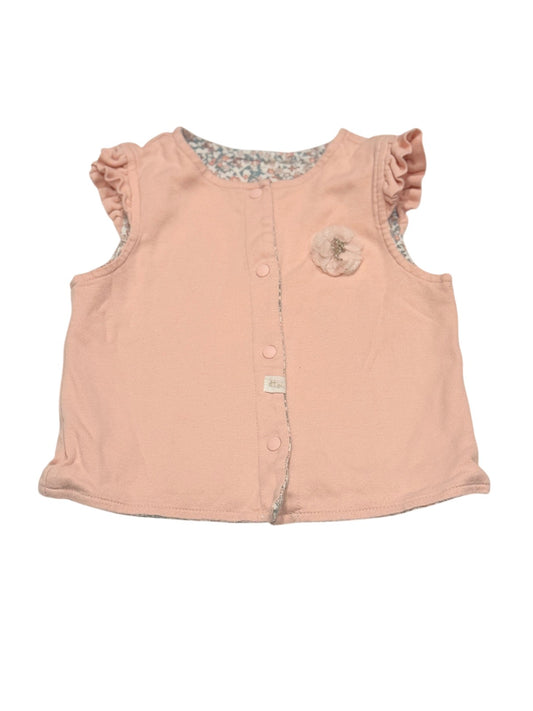Absorba Pink Reversible Ruffle Vest Girls 12m