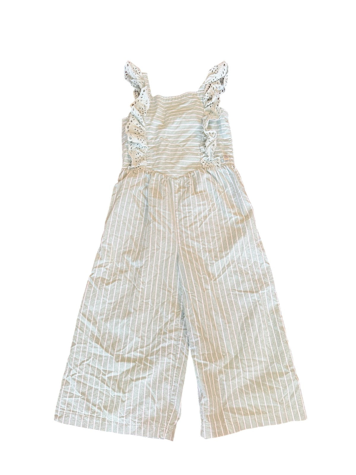 Deux par Deux Mint Striped Jumpsuit Size 8