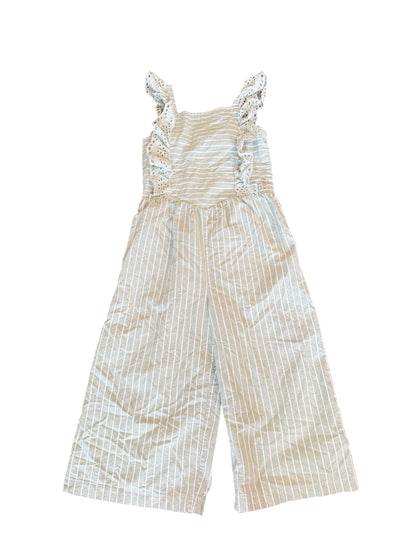 Deux par Deux Mint Striped Jumpsuit Size 8