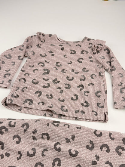 Lefties Baby Leopard Print Ribbed Set 12-18M