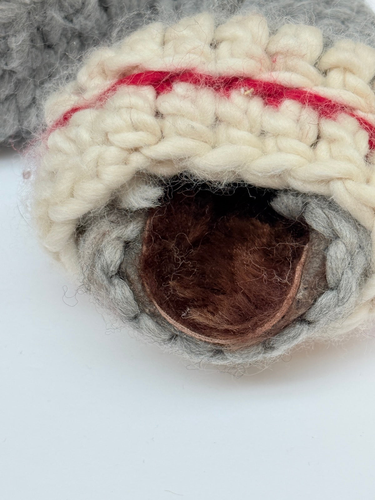 Muffle-Up! Gray Knit Baby Booties 6-12M